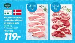 Bilka Koteletter eller nakkekoteletter af dansk gris tilbud