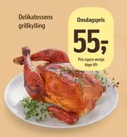 Føtex Delikatessens grillkylling tilbud