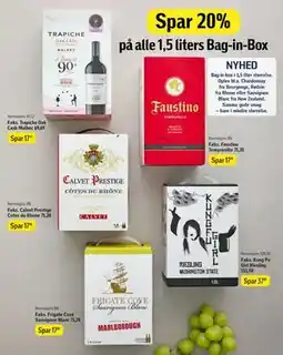Føtex Spar 20% på alle 1,5 liters Bag-in-Box tilbud