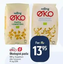 Føtex Økologisk pasta tilbud