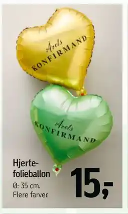 Føtex Hjertefolieballon tilbud
