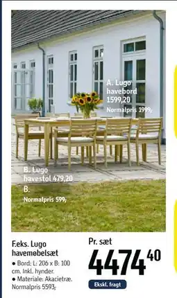 Føtex Lugo havemøbelsæt tilbud