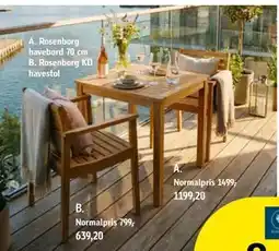 Føtex Rosenborg havebord 70 cm tilbud