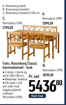 Føtex Rosenborg havestol tilbud