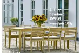 Føtex Lugo havebord tilbud