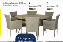 Føtex Serena havebord Ø 150 cm tilbud