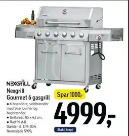 Føtex Nexgrill Gourmet 6 gasgrill tilbud