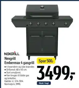 Føtex Nexgrill Embermax 4 gasgrill tilbud