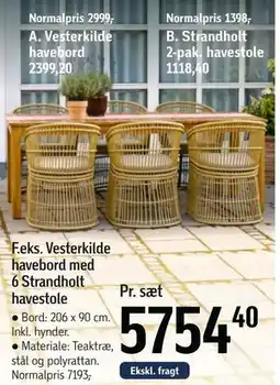 Føtex Strandholt 2-pak. havestole tilbud
