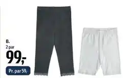 Føtex Cykelshorts eller 3/4 leggings med blondekant tilbud