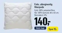 Føtex allergivenlig fiberpude tilbud