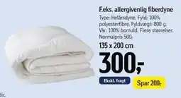 Føtex allergivenlig fiberdyne tilbud