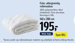 Føtex allergivenlig rullemadras tilbud