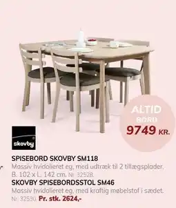 Daells Bolighus SKOVBY SPISEBORDSSTOL SM46 tilbud