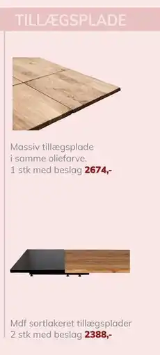Daells Bolighus TILLÆGSPLADE tilbud