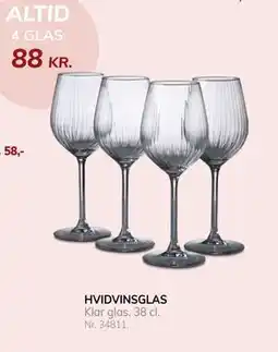 Daells Bolighus HVIDVINSGLAS tilbud