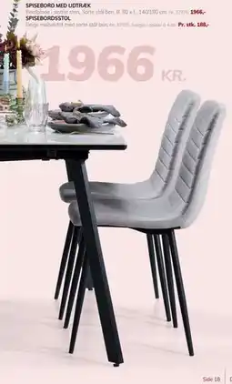 Daells Bolighus SPISEBORD MED UDTRÆK tilbud