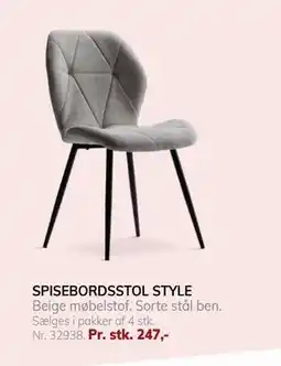 Daells Bolighus SPISEBORDSSTOL STYLE tilbud