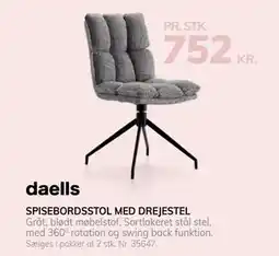 Daells Bolighus SPISEBORDSSTOL MED DREJESTEL tilbud