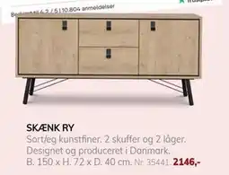 Daells Bolighus SKÆNK RY tilbud