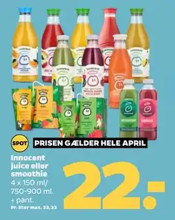 Netto Innocent juice eller smoothie tilbud
