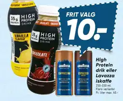 Bilka High protein drik eller lavazza iskaffe tilbud