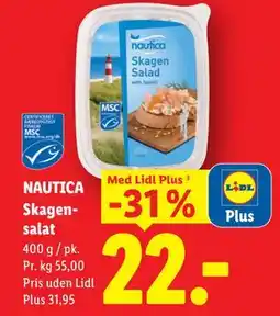 Lidl NAUTICA Skagensalat tilbud