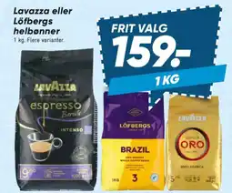 Bilka Lavazza eller Löfbergs helbønner tilbud