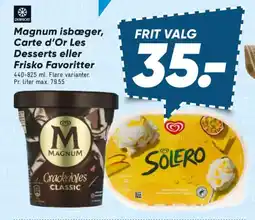 Bilka Magnum isbæger, carte d'or les desserts eller frisko favoritter tilbud