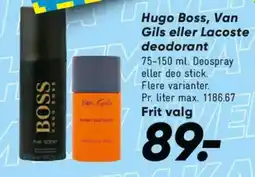 Bilka Hugo boss, van gils eller lacoste deodorant tilbud
