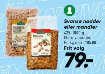 Bilka Svansø nødder eller mandler tilbud
