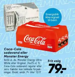 Bilka Coca-cola sodavand eller monster energy tilbud