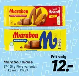 Bilka MARABOU Plade tilbud