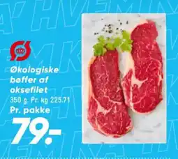 Bilka Økologiske bøffer af oksefilet tilbud