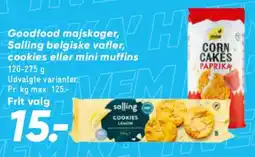 Bilka Goodfood majskager, salling belgiske vafler, cookies eller mini muffins tilbud