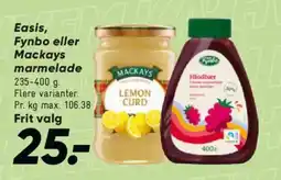 Bilka Easis, fynbo eller mackays marmelade tilbud