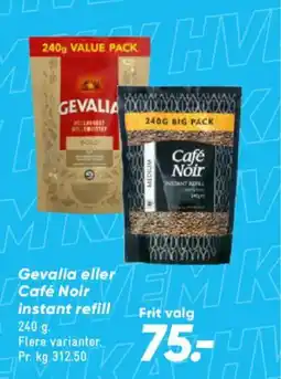 Bilka Gevalia eller café noir instant refill tilbud