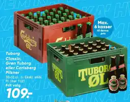 Bilka Tuborg classic, grøn tuborg eller carlsberg pilsner tilbud