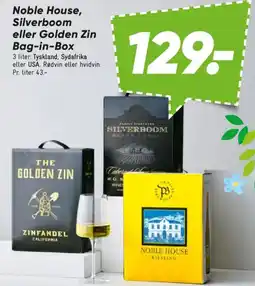 Bilka Noble house, silverboom eller golden zin bag-in-box tilbud