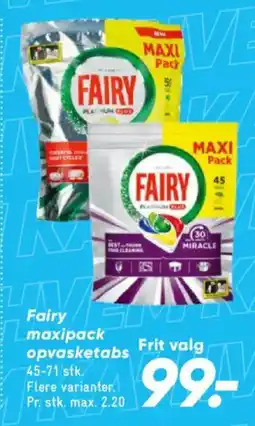 Bilka FAIRY Maxipack opvasketabs tilbud