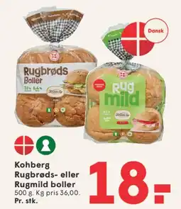 SPAR Kohberg Rugbrøds- eller Rugmild boller tilbud