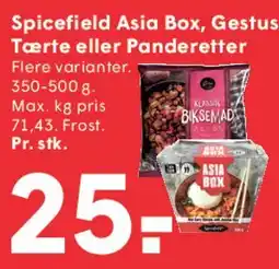 SPAR Asia Box, Tærte eller Panderetter tilbud