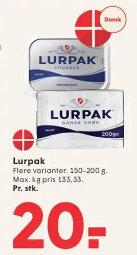 SPAR Lurpak tilbud