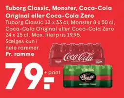 SPAR Tuborg Classic / Monster / Coca‑Cola Original / Coca‑Cola Zero tilbud