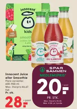 SPAR Innocent Juice eller Smoothie tilbud
