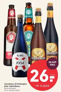 SPAR Jacobsen, Grimbergen eller 1664 Blanc tilbud
