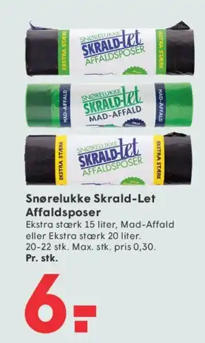 SPAR Snørelukke Skrald-Let Affaldsposer tilbud