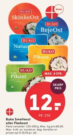 SPAR Buko Smelteost eller Flødeost tilbud