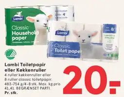 SPAR Lambi Toiletpapir eller Køkkenruller tilbud