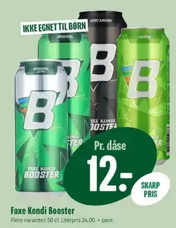 Min Købmand Faxe Kondi Booster tilbud